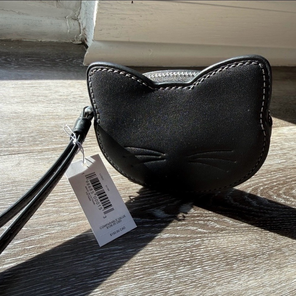 Coach Black Cat Wristlet.   NWT